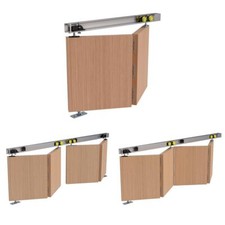 Folding Door Track Bifold Door System Set -1200-3000 mm - 40/25 kg per Door