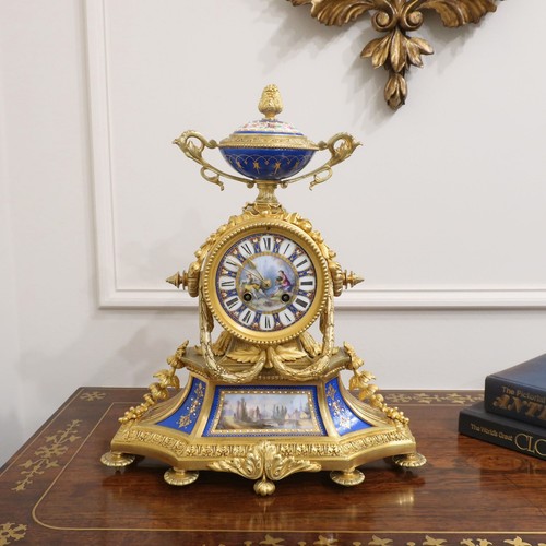 Antique mantel clock - mantel, french