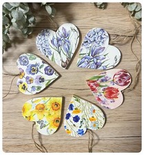 Wooden hanging heart Spring