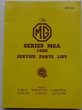 MGA 1600 Service Parts List  AKD 1215 Illustrated REPRINT 
