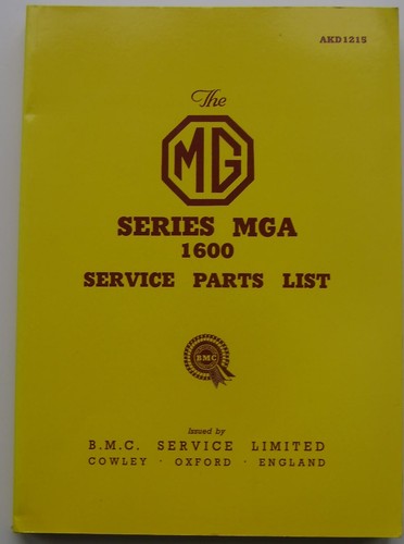 Mga 1600 service parts - service, list