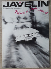 Javelin Car Audio Brochure / Leaflet c.1972 - Radio  Cassette Tape  Eight-Track