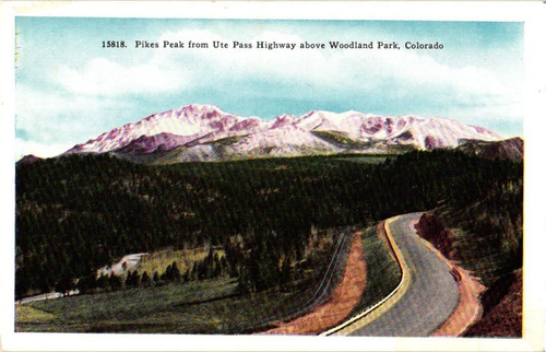 Postcard pikes peak from - postcard,,