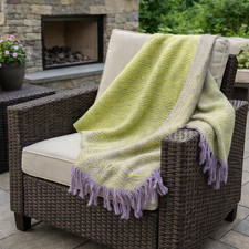 Chic Lime Green & Purple Throw