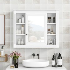White Solid Wood Wall Mounted