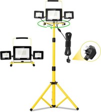 Work Light LED Tripod 3 Adjustable Heads 8000LM Flood Lights 
