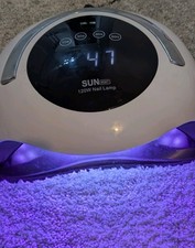 Sun BQ5T 120W UV LED Gel Nail Lamp with Timer and AutoSensor, Polish And Glitter