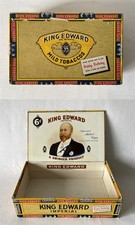 Vintage Empty Wooden Wood KING EDWARD THE SEVENTH IMPERIAL Swisher 6c Cigar Box