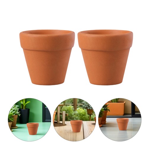 12pcs small terracotta pots - small,