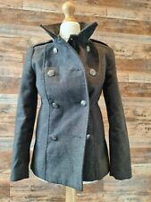 H&M Navy/Dark Grey Women's Double Breasted Jacket UK 8