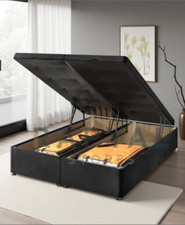 Ottoman Storage Bed Divan Bed Soft Plush Velvet Drawers Gas Lift Up Frame Base