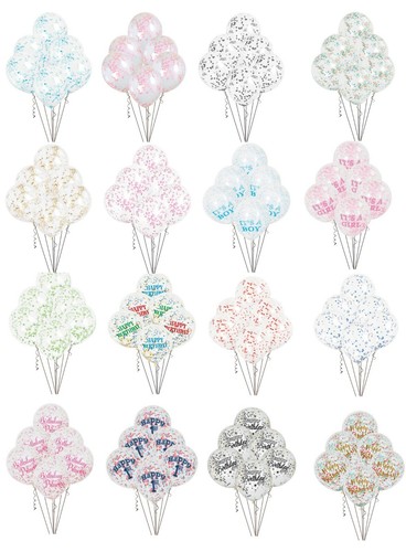 Clear confetti latex - 6, x
