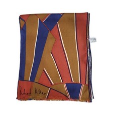 Richard Allen Vintage Silk Scarf Multicoloured Retro Rectangle 46'' X 9''
