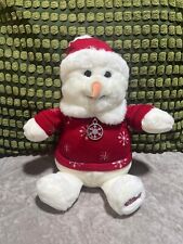 2002 Tesco Stores - Chilly - Red Sweater Hat Snowman Soft Plush Toy Xmas 14”