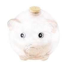 Glass piggy bank in the shape