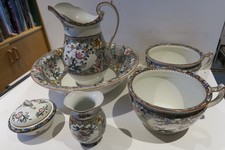 Washstand jug bowl 6 pieces
