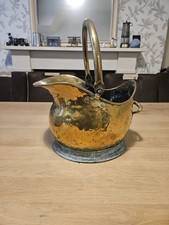 Vintage Brass Coal Skuttle Bucket Collectable Decorative