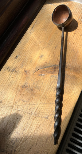 Antique treen ladle english - antique,