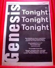 Genesis Tonight Tonight Tonight Vintage ORIG 1987 Press/Mag ADVERT Poster-Size