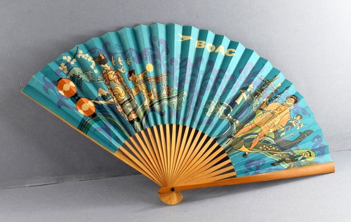 Boac vintage airline paper - paper, fan