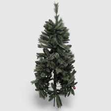 150cm / 5ft Artificial Slim Pine Christmas Tree Multi-Shade Look & Stand