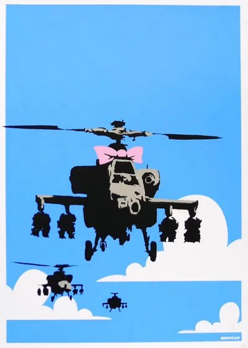 Happy choppers banksy unsigned - happy,