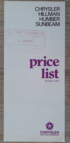Rootes range price list - range,