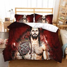 WWE Duvet Cover for Roman Reigns Single UK Size Mens Quilt Cover Bedding Decor