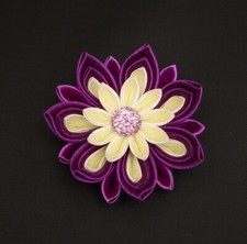 Handmade satin brooch