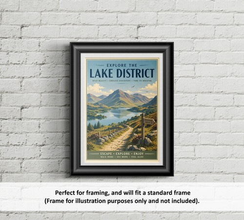 Lake district photo print - a4,