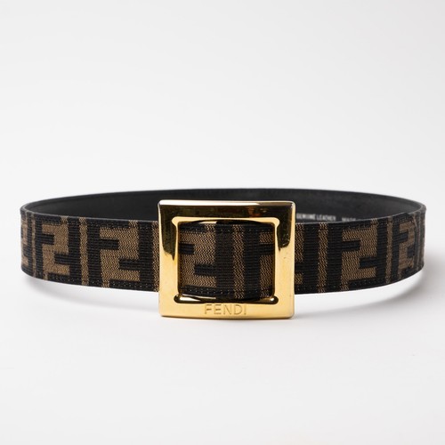 Fendi zucca belt brown gold - fendi,