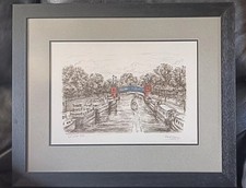 Little Venice London W9. ORIGINAL' Pen & Ink Signed STEPHEN WILTSHIRE