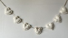 Heart Garland Bunting in Peony
