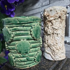 Green Indoor Clay Planter Pot,Glass For Pens