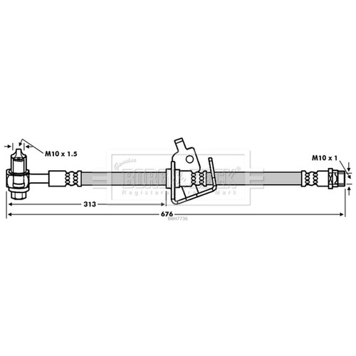 Brake hose for - hose, astra