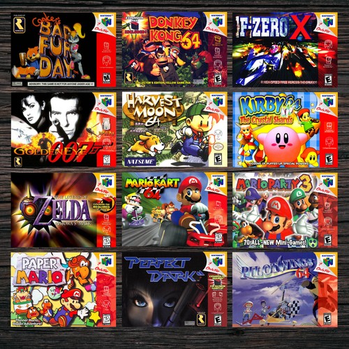 Nintendo box art prints - 64,