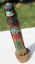 Kachina Hopi Andy Rickey Ricky Warrior Maiden Tiki Tribal Art Doll Sculpture