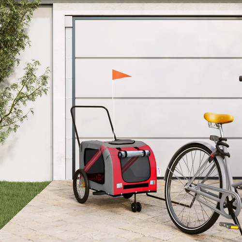 Walplus pet bike trailer red - pet,