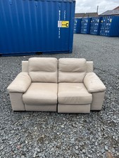 Cream Leather 2 Seater