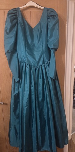 Green 90s vintage prom - green,