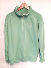 Joules pale green zip neck sweatshirt size 14