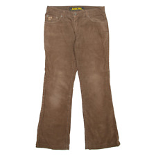 LOIS JEANS Womens Corduroy Trousers Brown Regular Flared W32 L28