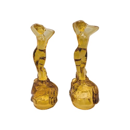 Bagley art deco amber - art, glass