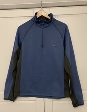 Mountain Life Active Blue Grey Zip Up Fleece Jacket Mens UK M Stretch Hiking