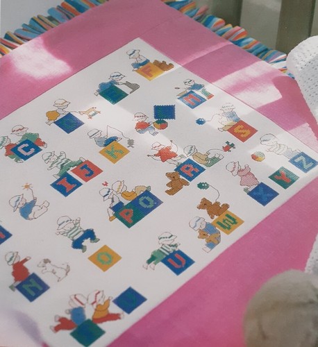 Alphabet blocks cot quilt - alphabet,