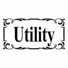 Utility Room Door Sign Self