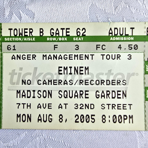 Eminem 2005 msg full - msg, ticket