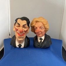 Bundle - 1980s Vintage Spitting Image Thatcher & Reagan  Squeaky Pet Hates toys