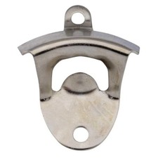 Wall Mounted Bottle Opener Silver Cast Metal Heavy Duty