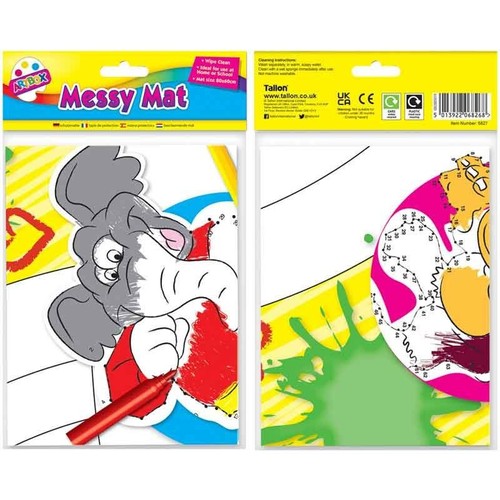 Messy mat kids painting - :,